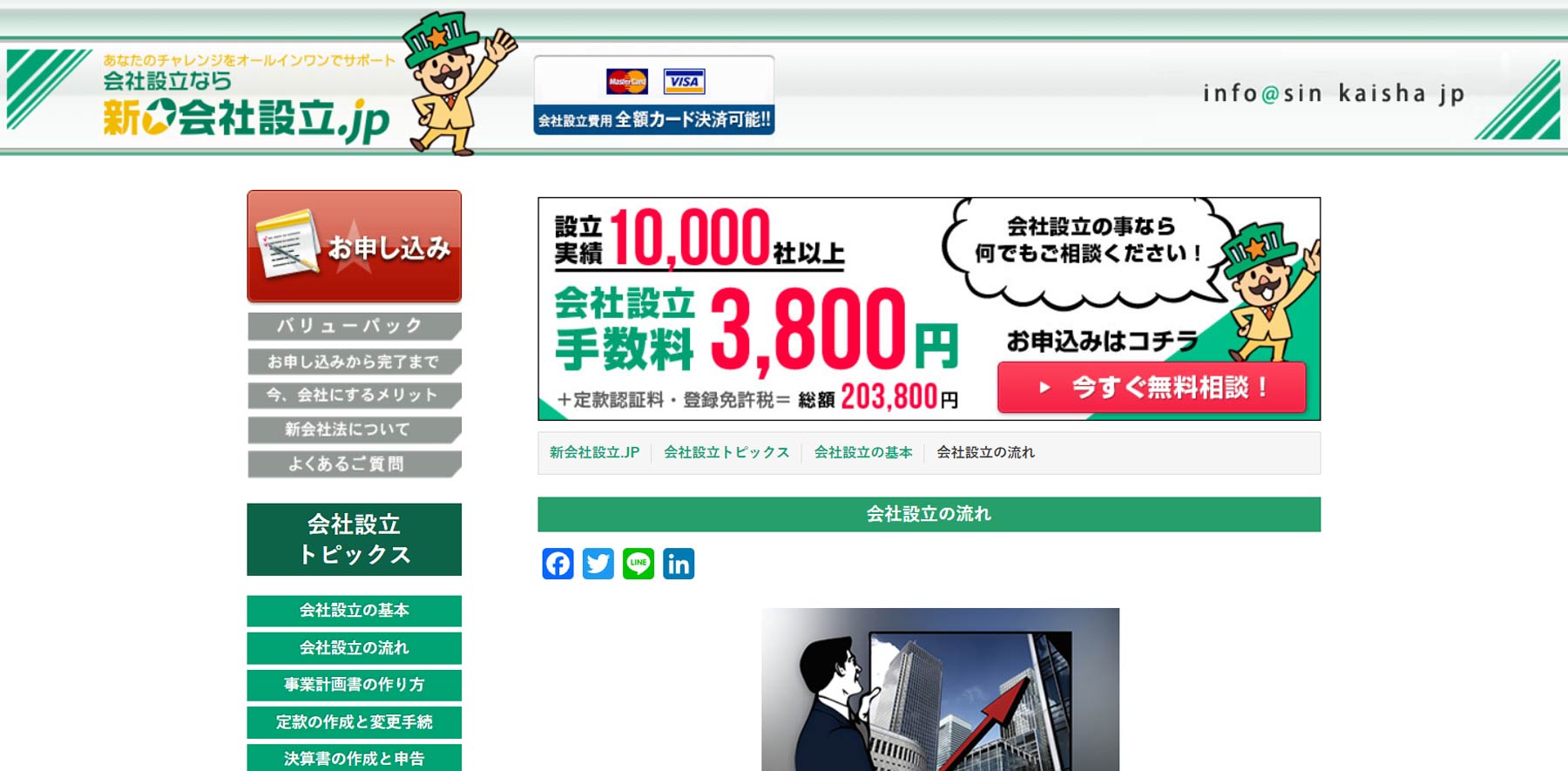 新会社設立.jp公式Webサイト
