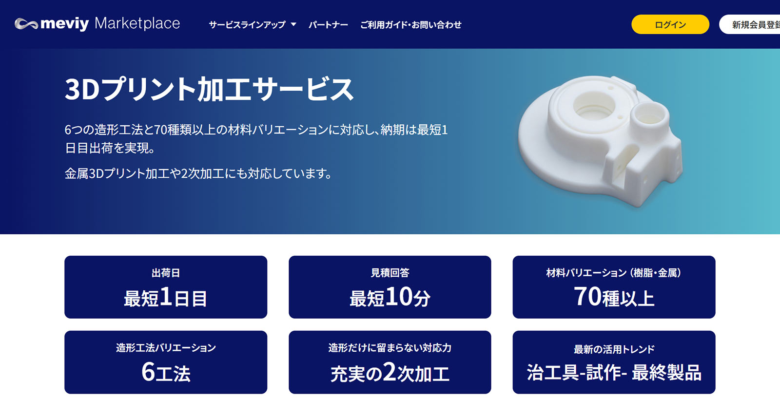 meviyマーケットプレイス公式Webサイト